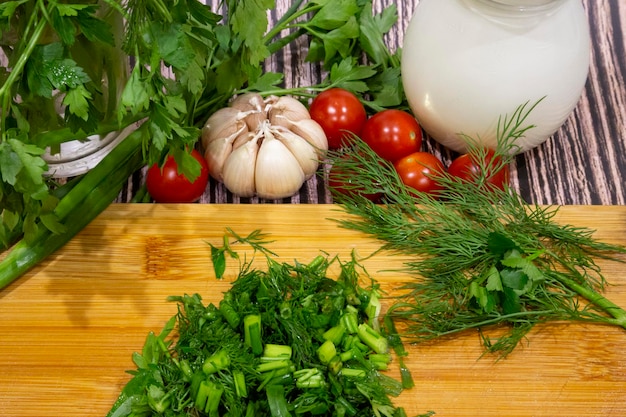 Składniki na blacie kuchennym